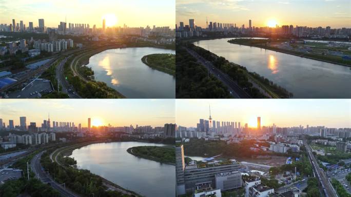 夕阳下的浏阳河最后一湾