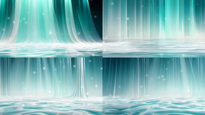 幕布水景舞台背景国风民族传统舞蹈背景