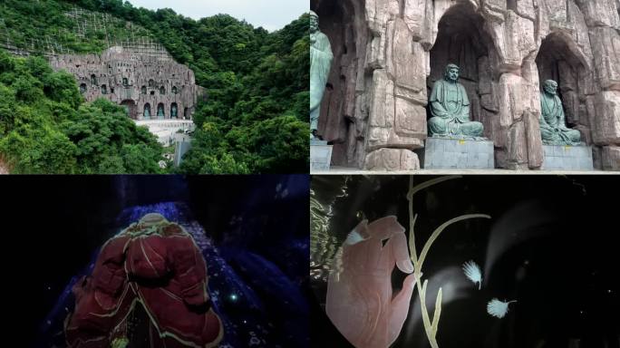 南京燕子矶达摩洞景区，幕燕滨江达摩古洞
