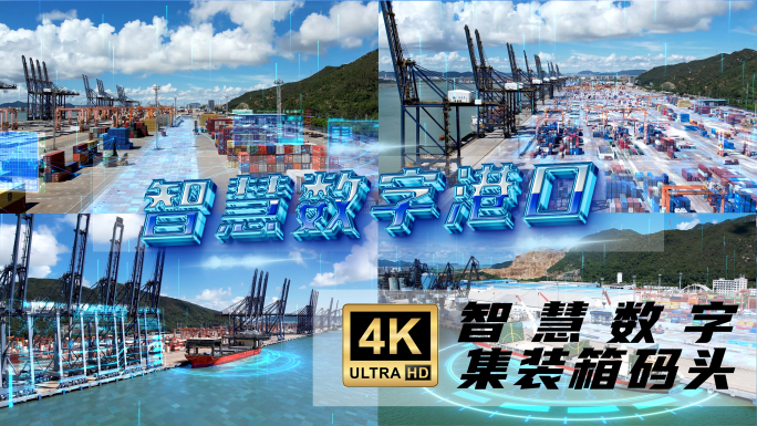 【原创4K】珠海港科技智慧数字集装箱码头