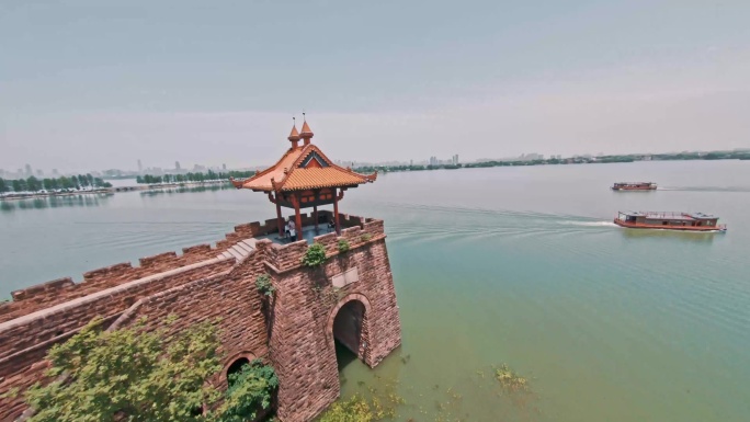 武汉东湖穿越机航拍4K原创可商用