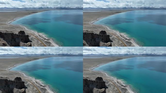 无人机航拍西藏湖光山色绝美自然风景