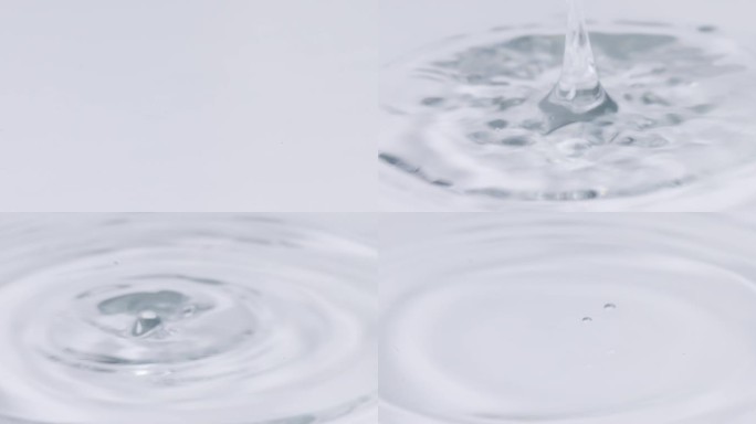 水滴滴落入水