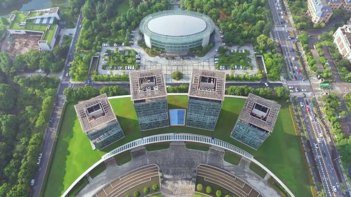 城市宣传片—4K地标建筑航拍长兴县政府