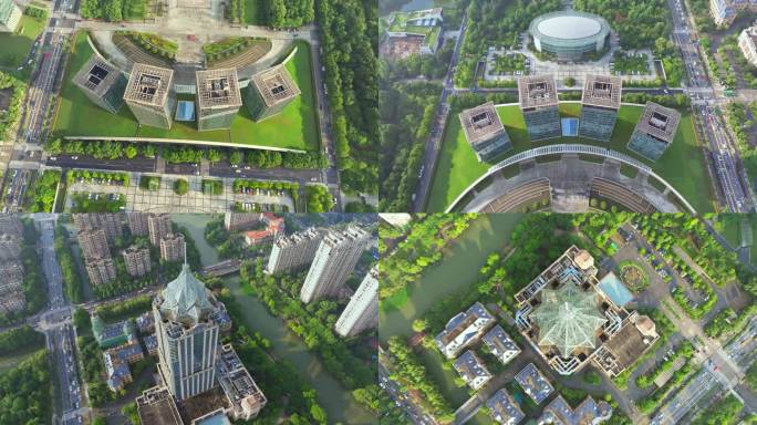 城市宣传片—4K地标建筑航拍长兴县政府