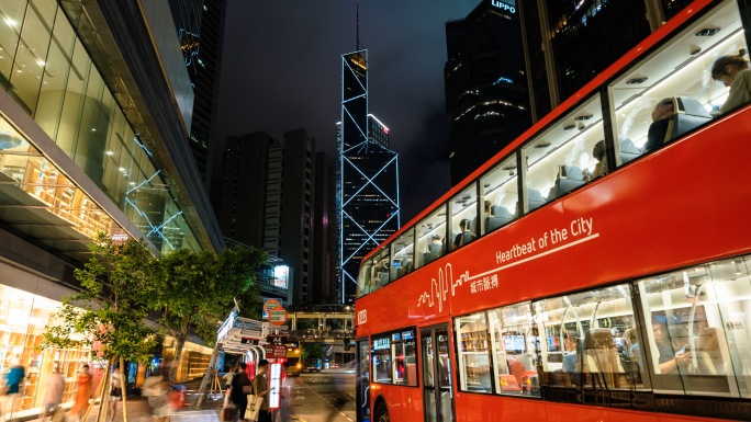 香港街道车流人流延时合集