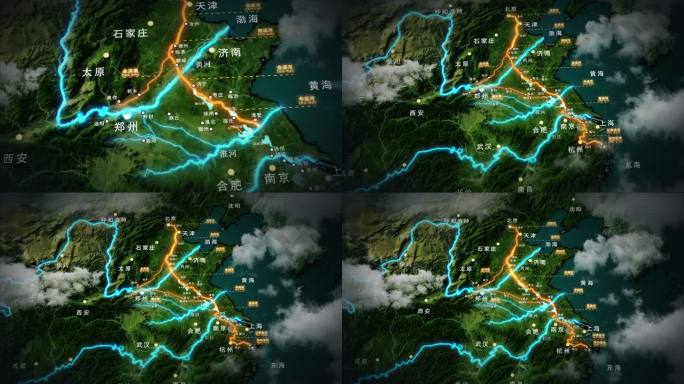 京杭运河AE模版