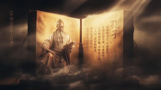 古代历史人物展示AE模板