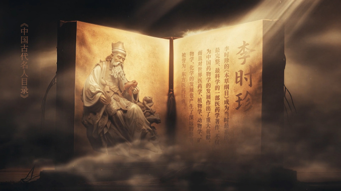 古代历史人物展示AE模板