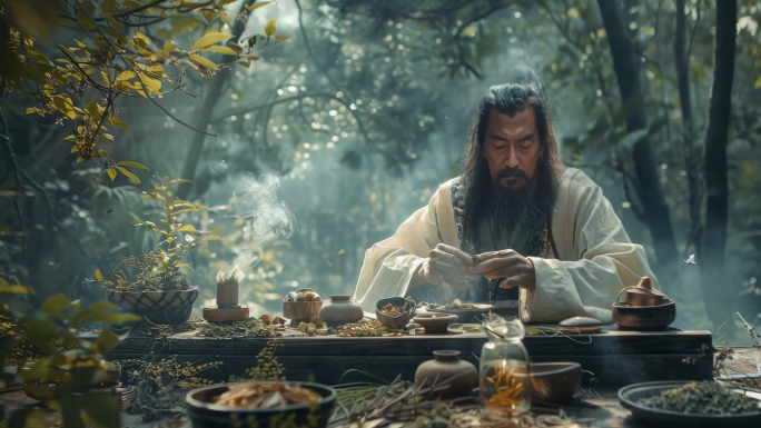 神农尝百草 视频素材