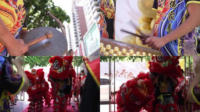 广东南狮舞狮开业