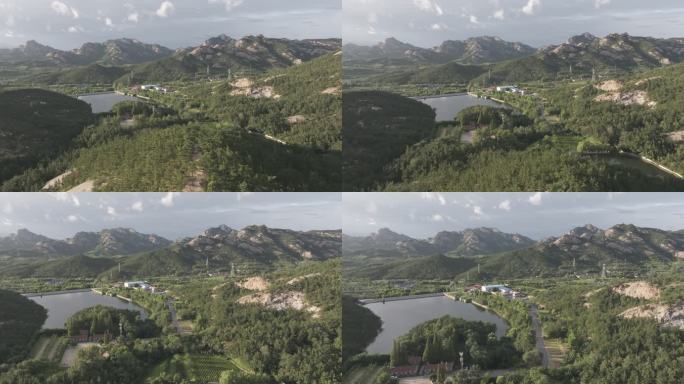 航拍烟台昆嵛山九龙池景区夏季雨后山水风光