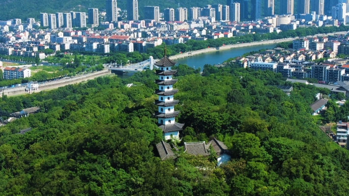 诸暨西施故里航拍