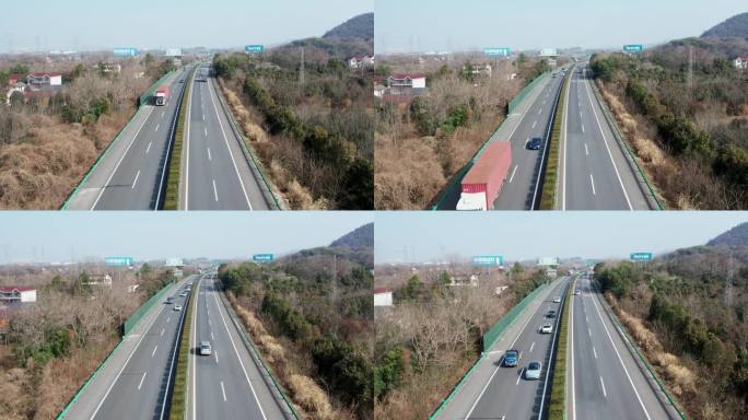高速公路航拍行驶的车辆21
