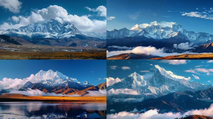 雪山云海星空延时摄影