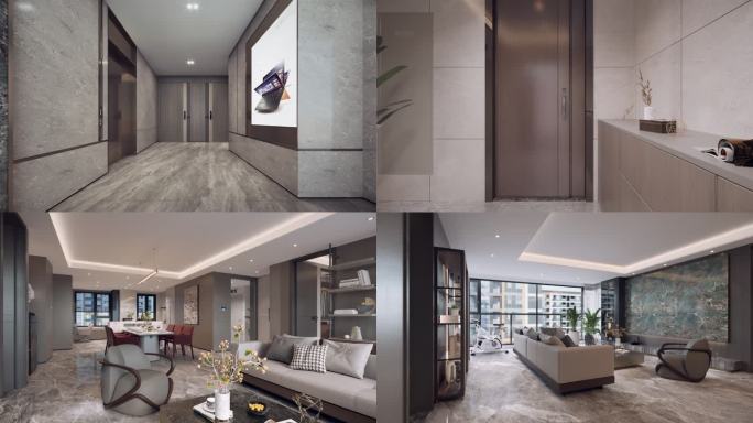 电梯间入户门客厅