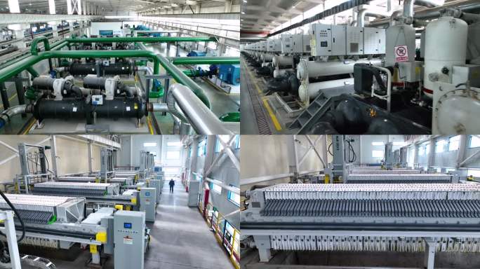 4k航拍室内大型工业设备