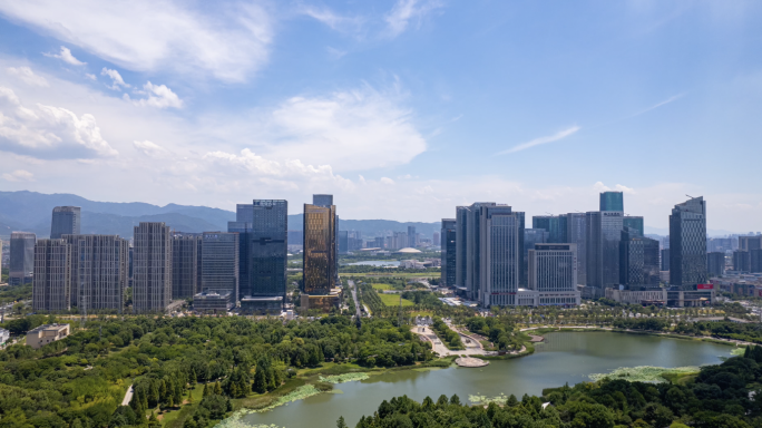 义乌国际商贸城航拍延时、义乌小商品