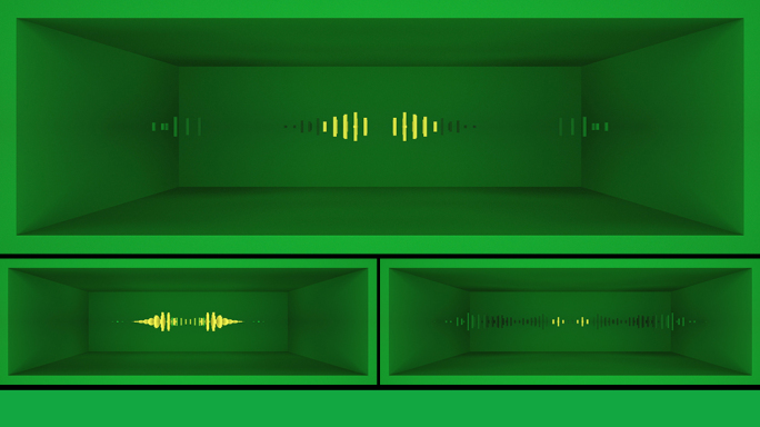 【裸眼3D】草绿立体动感几何节奏律动空间