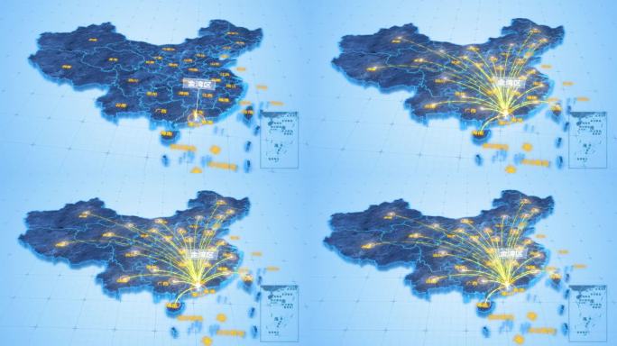 珠海市金湾区辐射全国网络地图