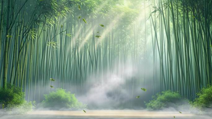 唯美-竹林-长屏 循环视频
