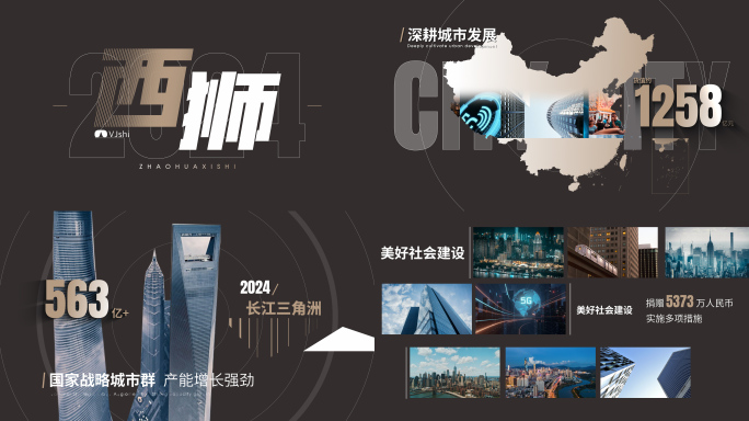 大气年度总结季度汇报创意设计ae模板