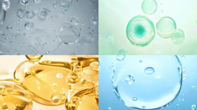保养护肤精油水珠水分子皮肤修复分子基因