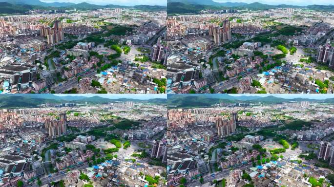 4K航拍东莞市清溪镇城市风光2