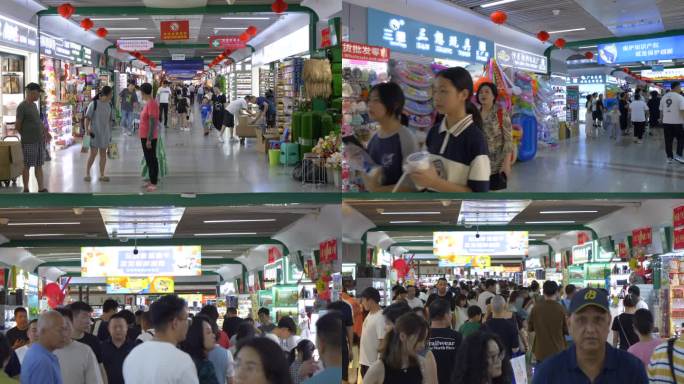 义乌小商品市场人流延时