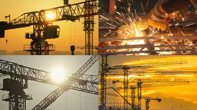 城市建设  工地延时