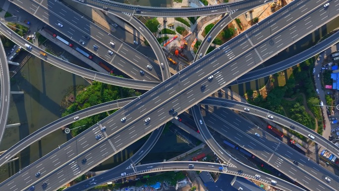 城市交通  立交桥 城市车流