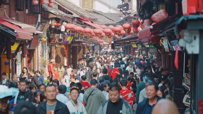 旅游人流 景区游客