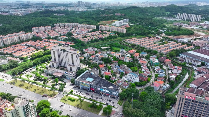 4K航拍东莞市清溪镇城市风光1