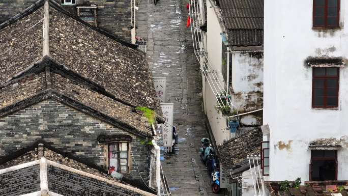 钦州老街景区航拍素材