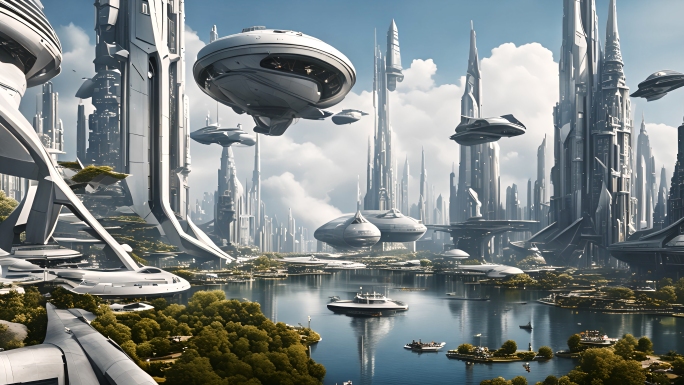未来科技感城市科幻机械未来城市