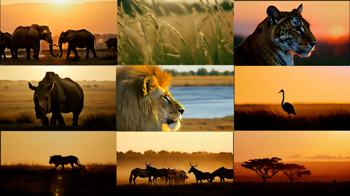 非洲大草原动物 非洲草原风景