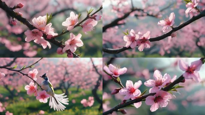 4K桃花笑春风中舞