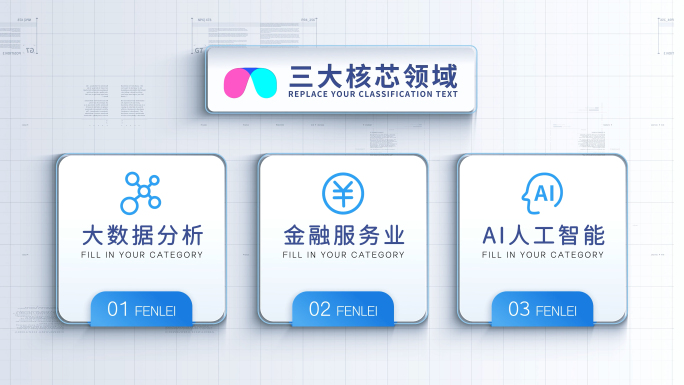 简洁企业结构信息文字分类展示