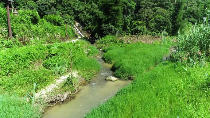 乡村农村小溪小河流空镜头