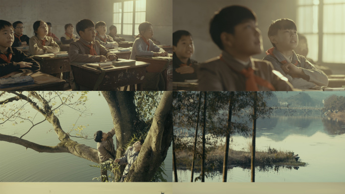 4K 七八十年代童年回忆-学习爬树纸船