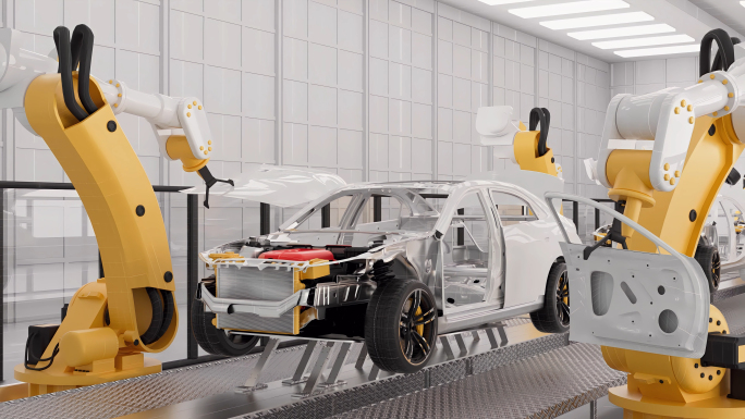 机械臂组装生产车间