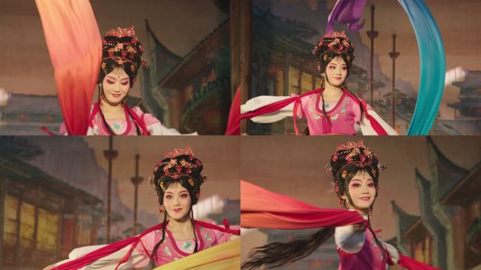 戏曲女子花旦舞水袖闽剧福州戏