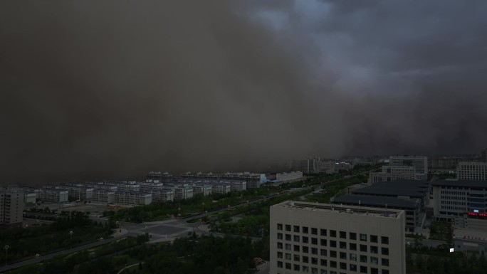 沙尘暴 生态 恶略天气 阿拉善 航拍