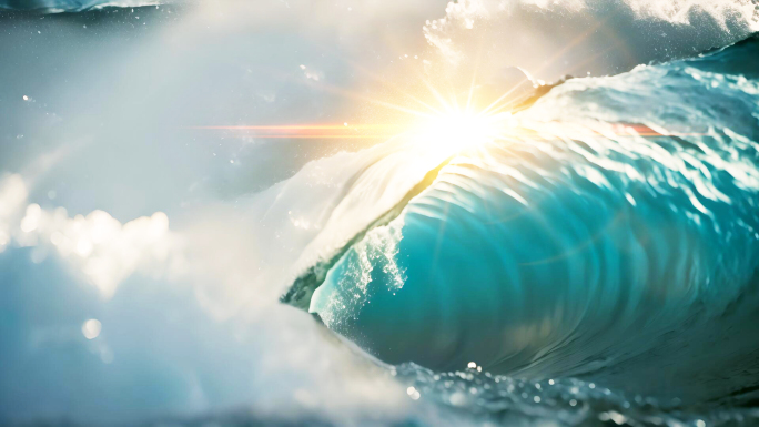航拍大海海浪FPV穿越机航拍