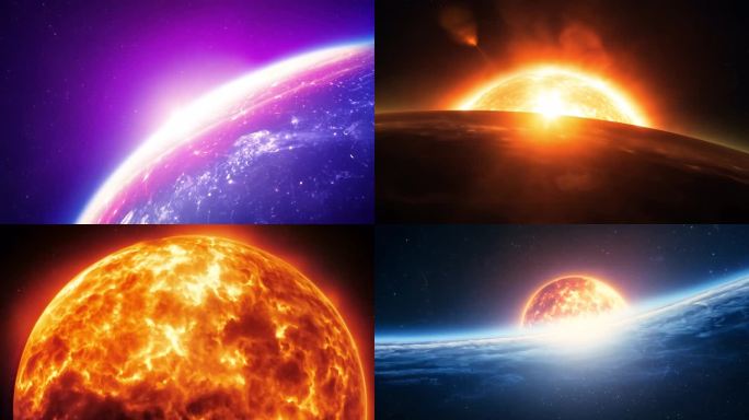 【合集】太阳燃烧逼真模拟动画