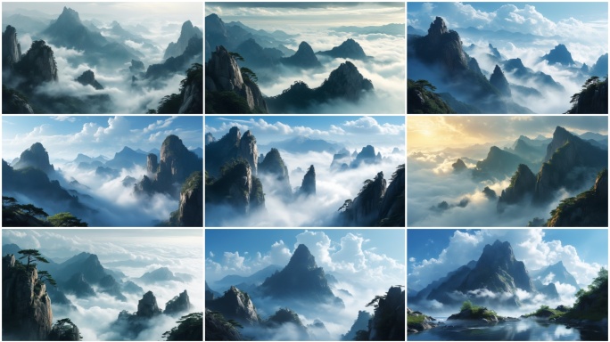 黑悟空水墨云海山川