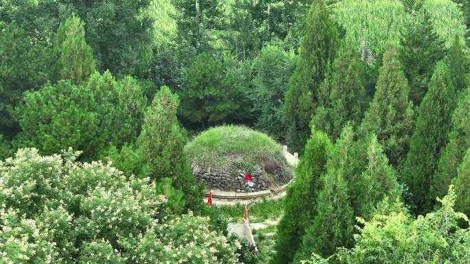 山西忻州代县杨七郎陵景区航拍