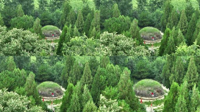 山西忻州代县杨七郎陵景区航拍