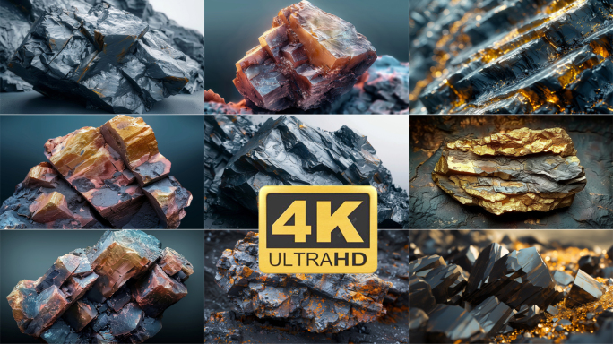 各种天然矿石与稀土原料 煤矿 铁铜金矿