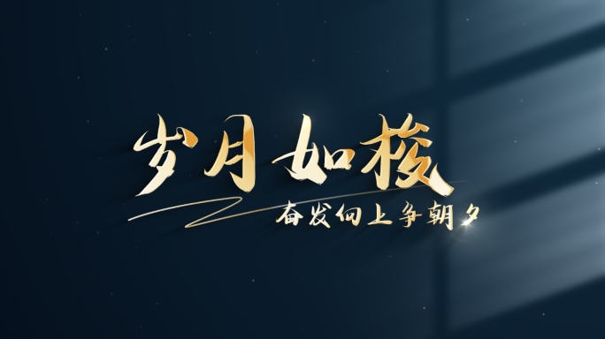 【原创】简约光影清新文艺字幕文字标题片头